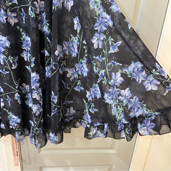 NWT Mac Duggal 56028 Floral Cape Sleeve Dress - Picture 5 of 5